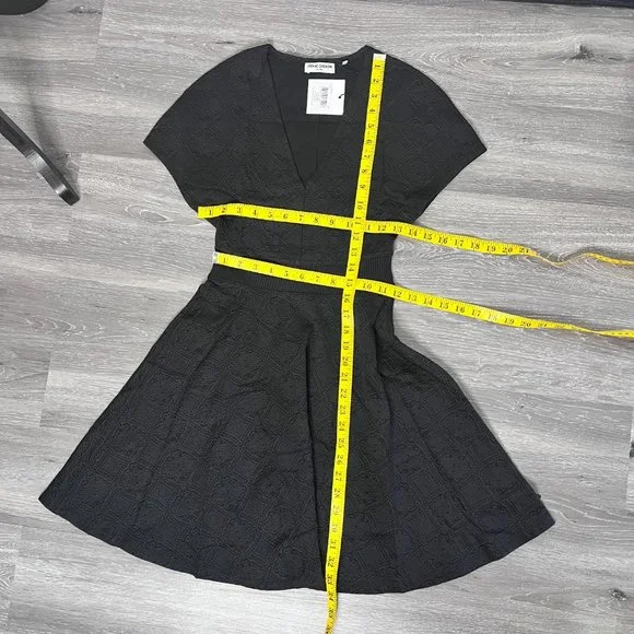 NWT Opening Ceremony Black Medallion Jacquard Flare Dress Size XS - Picture 8 of 8